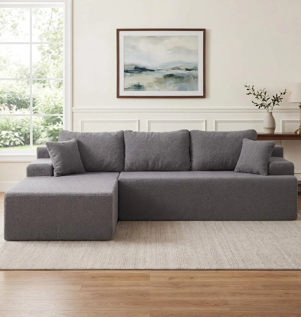 Modular Sectional Sofa Couches L-Shape Couch 3 Seat Modular Sofa Memory Foam Sectional Couches for Living Room,, Customized