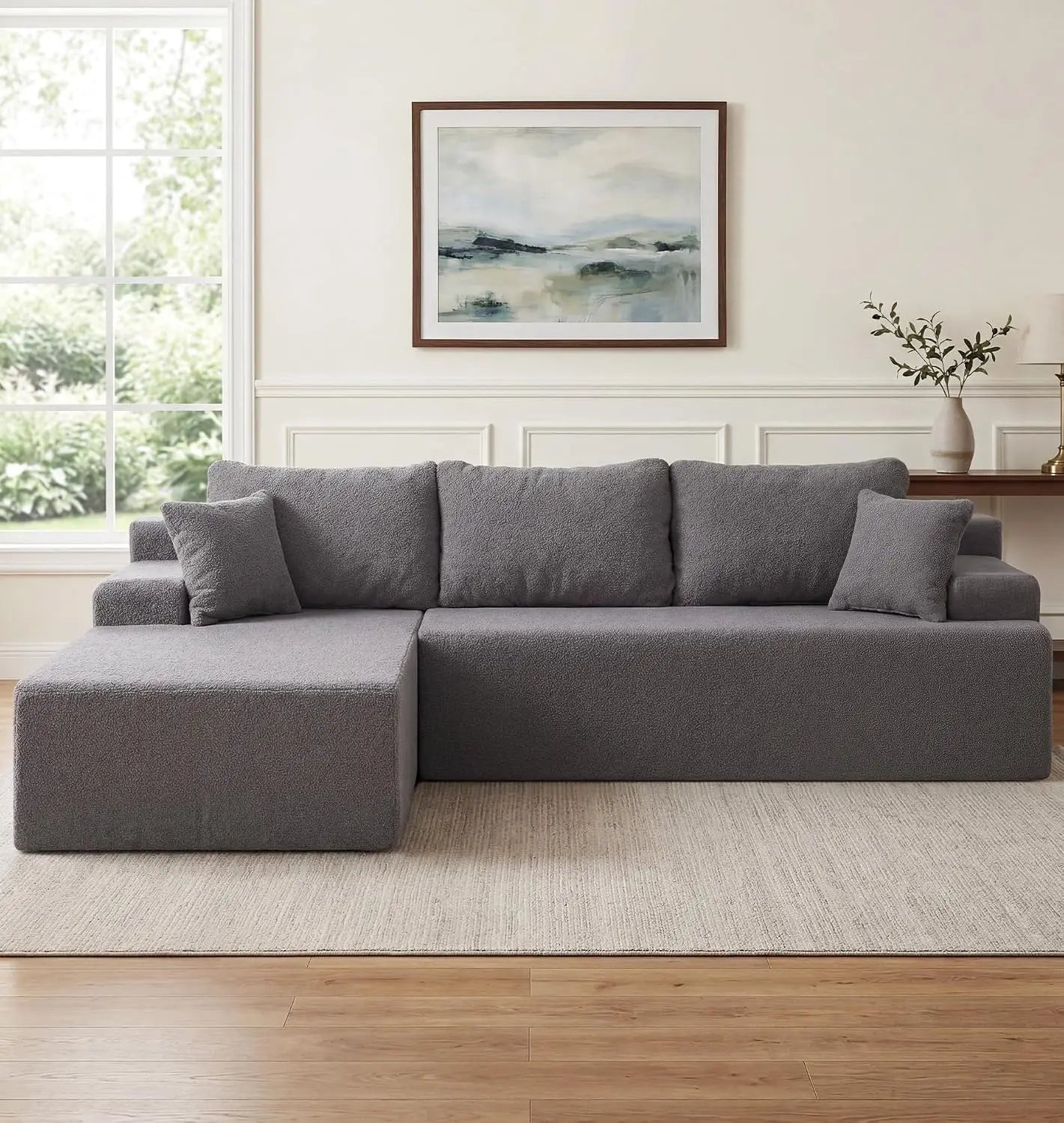 Modular Sectional Sofa Couches L-Shape Couch 3 Seat Modular Sofa Memory Foam Sectional Couches for Living Room,, Customized
