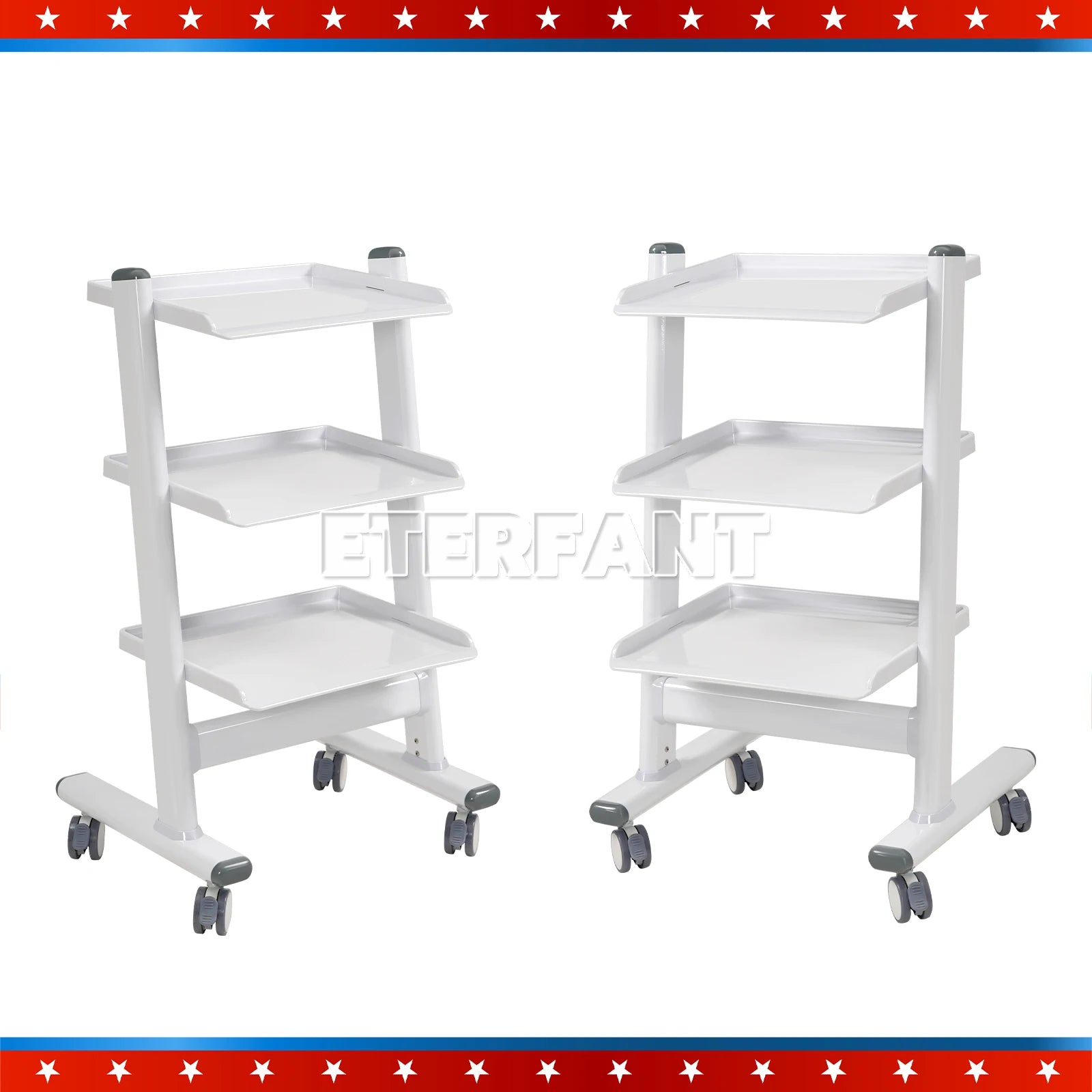 Dental Mobile Chair Black/Blue/Folding Chair with LED Light+Turbine Unit 4H PU/3Layer Trolley Cart Tool Mobile ABS with Socket