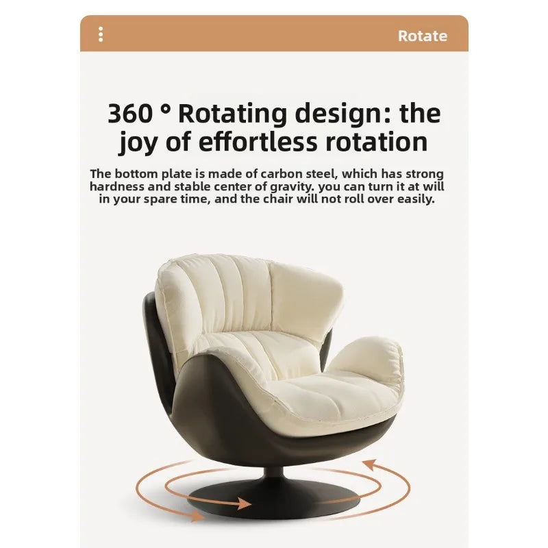 Upgraded and enlarged lazy sofa, 360 ° rotating single sofa, living room leisure sofa, thickened soft pack lazy sofa chair