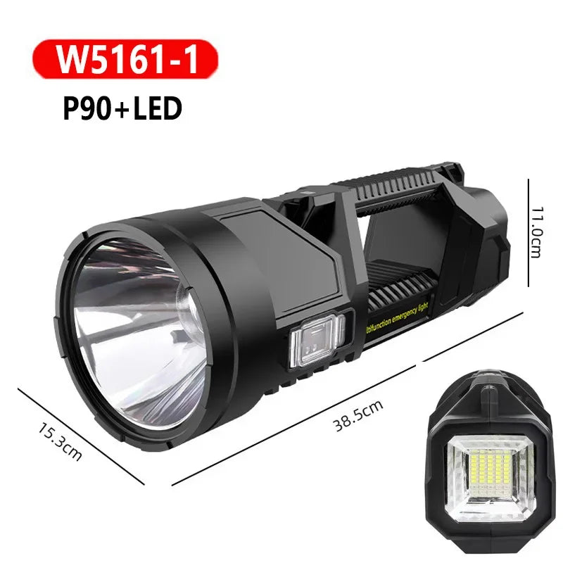 Powerful P70 LED Work Light USB Rechargeable Searchlight Spotlight Portable Flashlight Camping Lantern Torch Floodlight