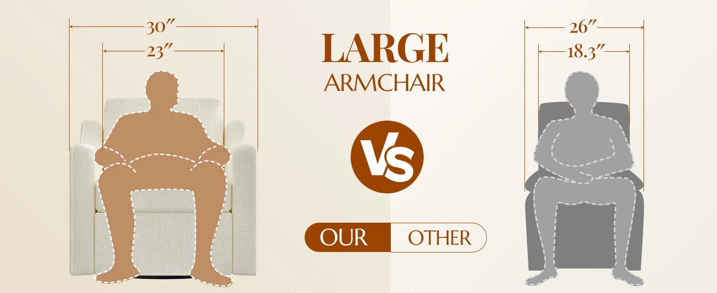 360° Swivel Accent Chair Set of 2, Large Comfy Reading Chairs, Accent Square Single-seat Armchair Upholstered Sofa