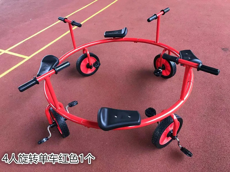 Kindergarten multi-person rotating bicycle, three or four people six people eight people outdoor bicycle transfer