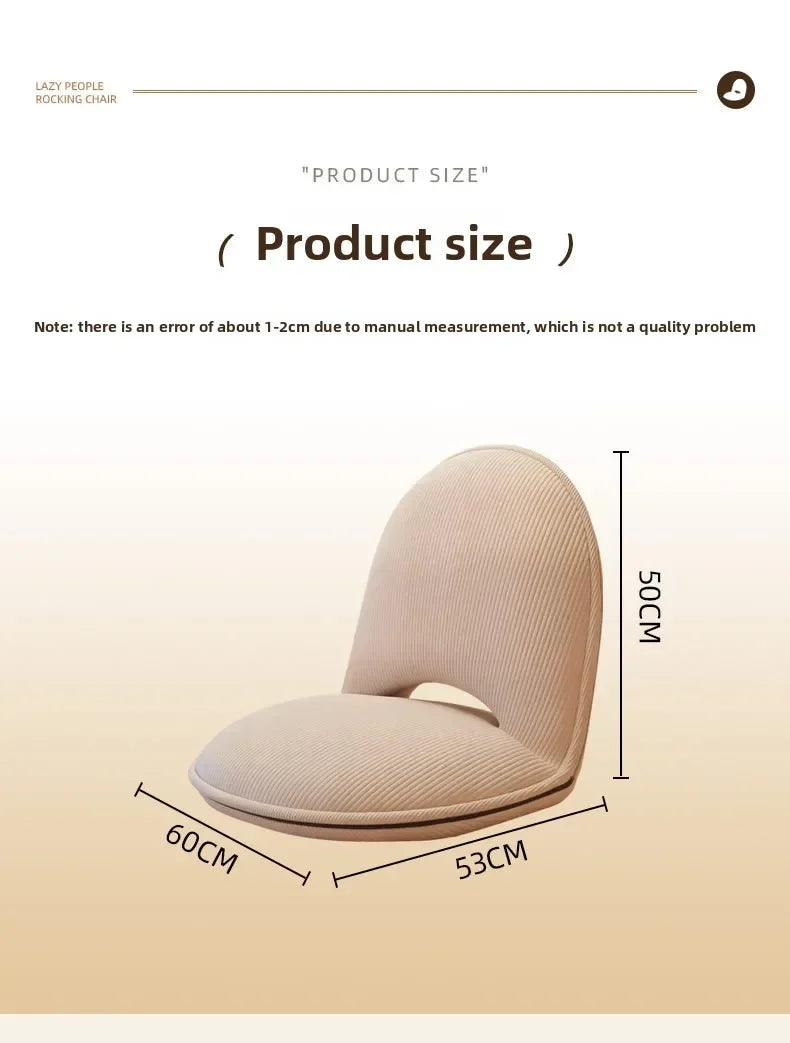 Lazy sofa, seat cushion, backrest bay window, balcony seat, floor reading stool, single foldable back chair