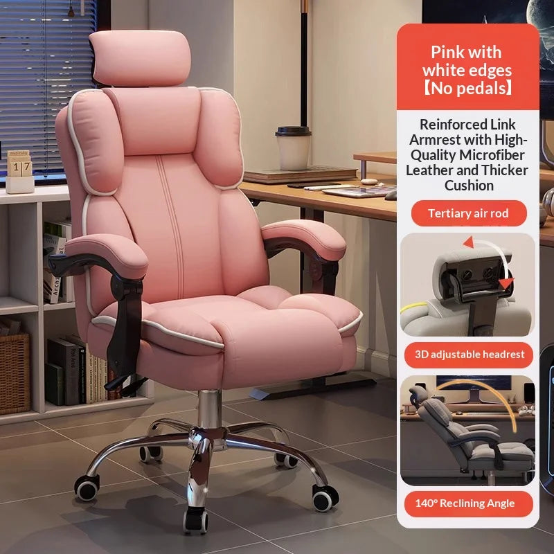 Ergonomic Office Chair Gaming Computer Desk Chair Adjustable Lumbar Swivel Headrest Breathable Mesh High Back Home Cadeira