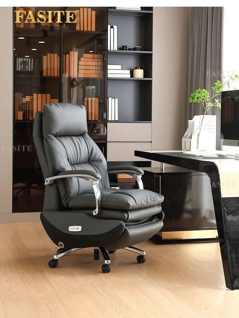 Practical Leather Executive Mobile Desk Chair Gaming Computer Ergonomic Office Chairs Reading