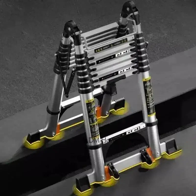 Engineering Multifunctional Aluminum Ladder Step Alloy Stools Home Folding Telescopic Ladder Portable Thick Herringbone Stairs