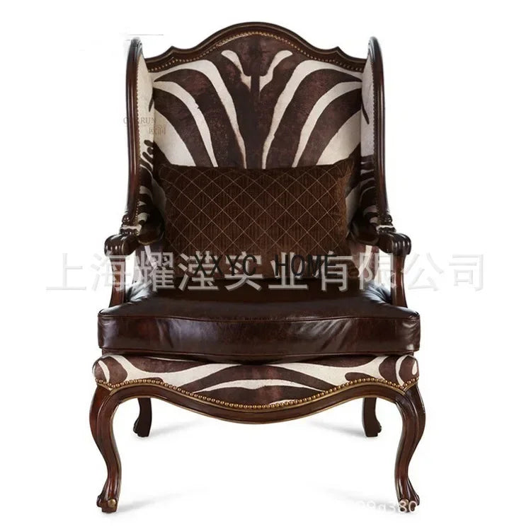 American solid wood tiger chair