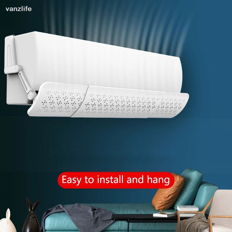 vanzlife Air conditioner wind shield anti direct blowing outlet wind shield hood air conditioning baffle wall mounted universal