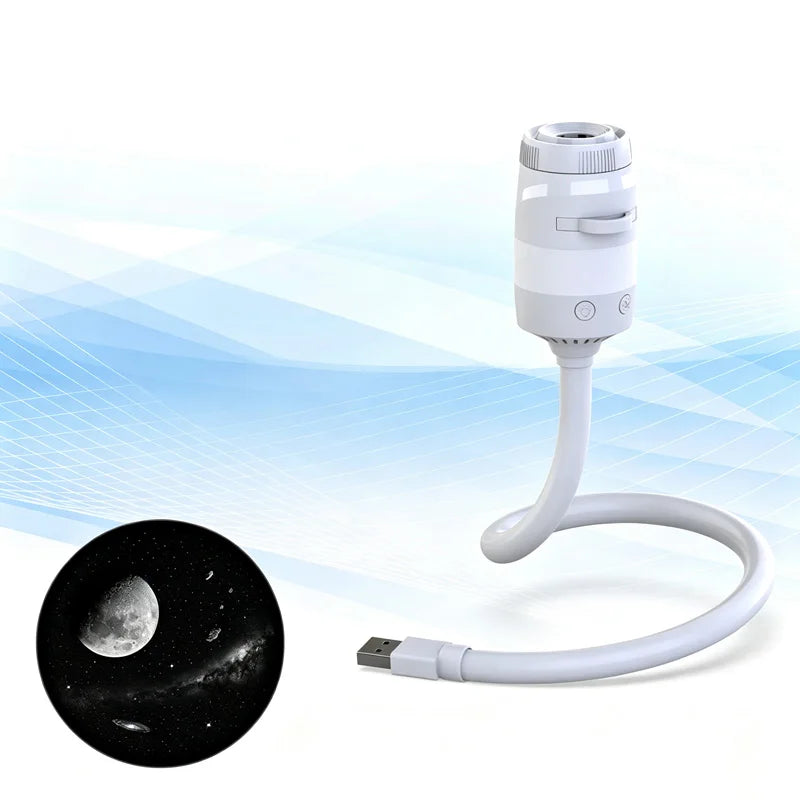 2-in-1 USB Galaxy Star Sky Projector Night Light 360° Adjustable Brightness Nebula Star Projector Lamp For Car Bedroom Xmas Gift