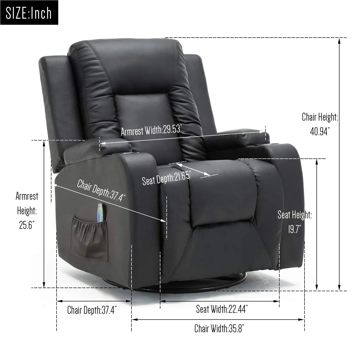 Newest Design Multifunctional Office Powered Massage Recliner Sofa Chair With Foot Rest