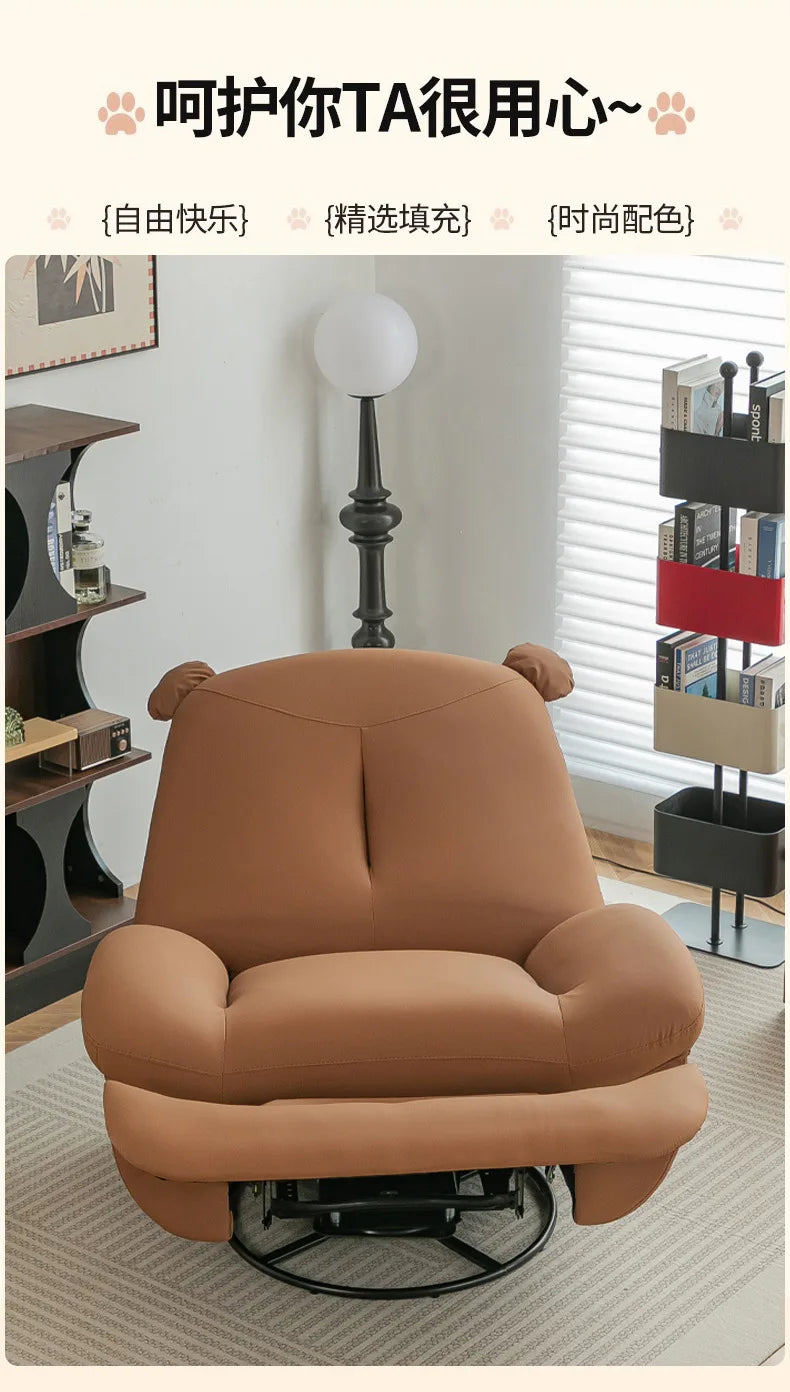 Electric sofa chair can be reclined and rotated, casual lazy chair can be rotated, single rocking chair