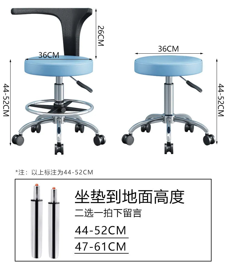 Professional Multifunctional Dental Chair 360°Swivel Adjustable Patient Seat with Soft Padding,Reclining Backrest for Clinic Use