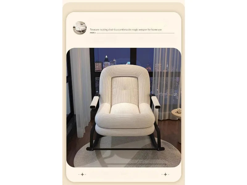 Lazy Rocking Chair Househol/d Living Room Adult Balcony Leisure Bedroom Recliner Single Lazy Sofa Human Rocking Chair Muebles