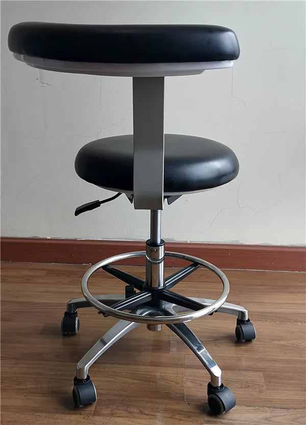 360° Rotation Dental Assistant Stool With Armrest PU Leather Height Adjustable Doctor Nurse Rolling Chair For Medical Clinic