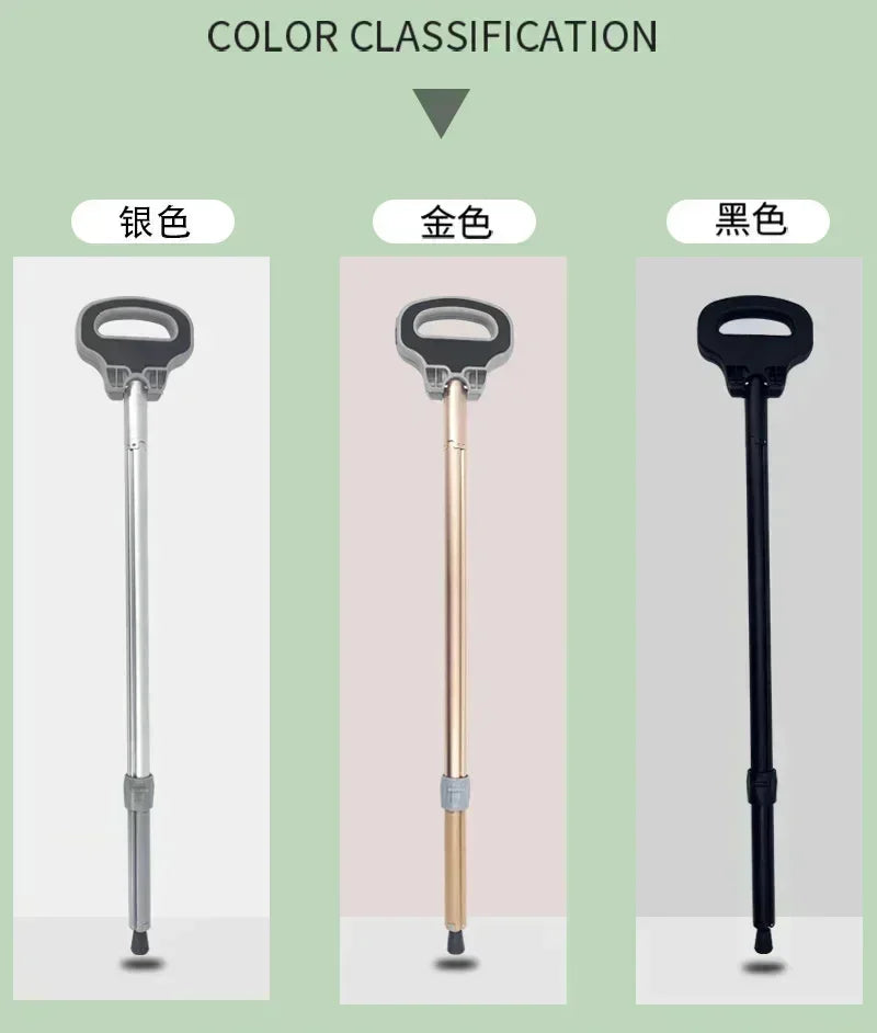 2024 New Multi Functional Mountaineering Cane Outdoor Folding Aluminum Alloy Cane Mobile Power Bank