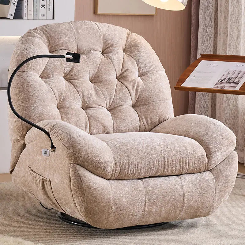 !@Modern Single Lazy Rocker Recliner Chair for Home Dining Bedroom Hotel Manual Adjustment Multifunction Living Room Furniture