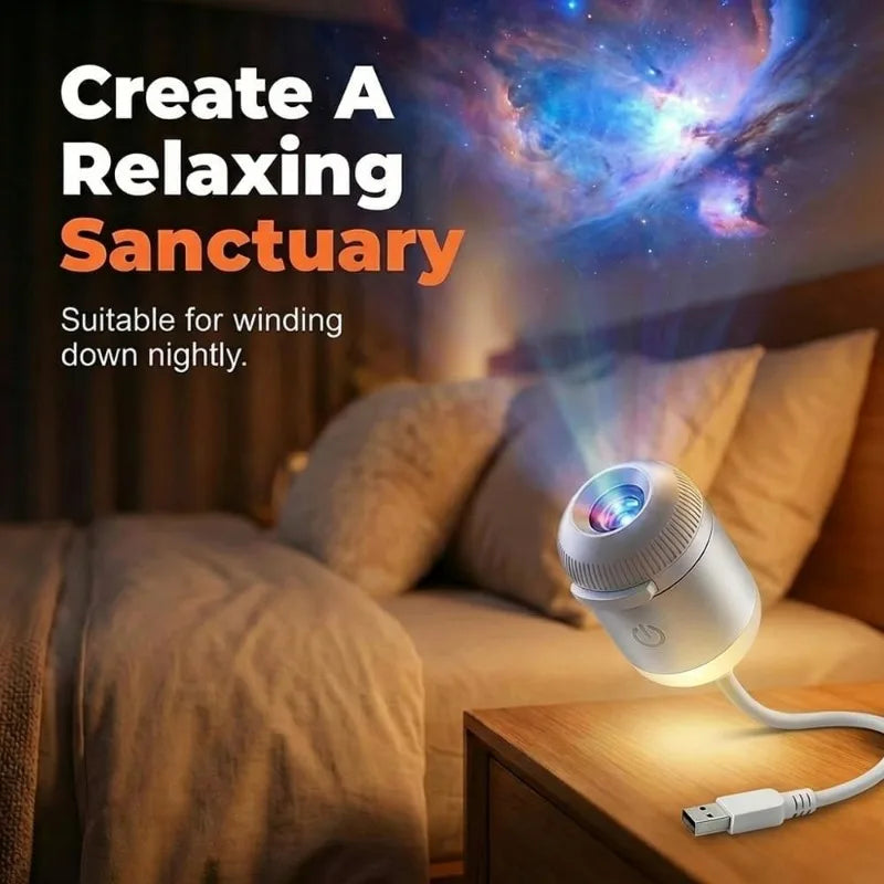 Intelligent Galaxy Ocean Projector 360 adjustable starry holographic night light Bedroom ceiling car home atmosphere lamp gifts