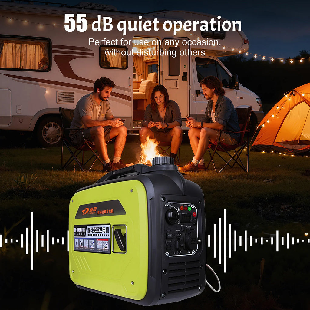 3000W Red Green Blue Three Colors Silent Inverter Generator, Solve the Power Problem