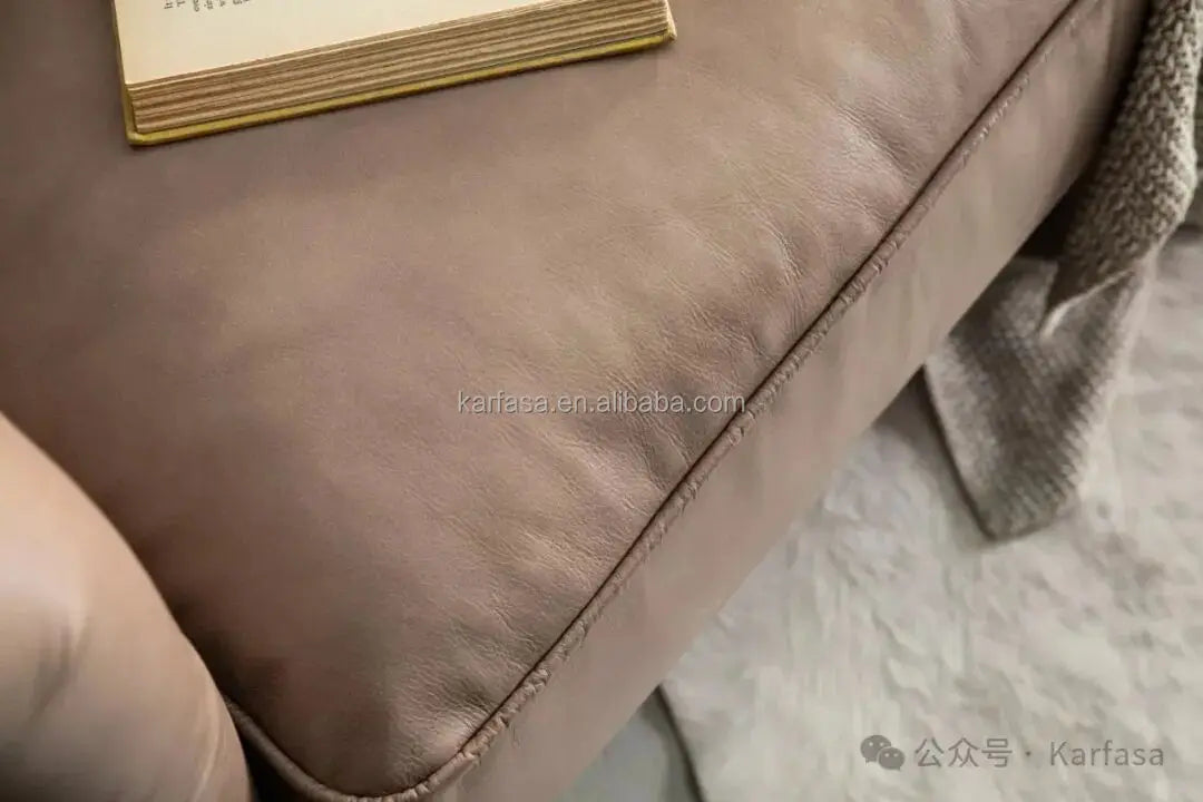 Classic Genuine Leather Single Sofa Wood Frame European-American Design for Living Room Office | High Quality Luxury Furniture