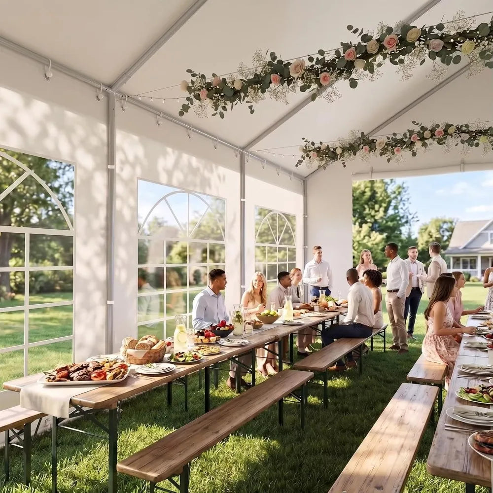 20x40 Party Tent Heavy Duty Outdoor Event Tent for Backyard White, Customized