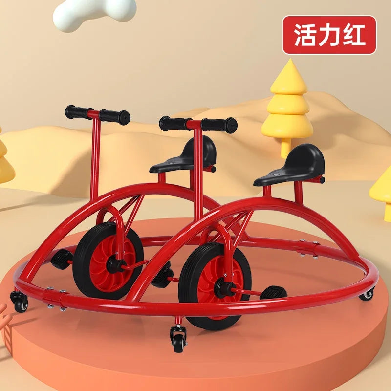 Tqh Kindergarten Children's Tricycle Sensory Balance Double Universal Swing Car Kindergarten Outdoor Toy Car Bumper Car
