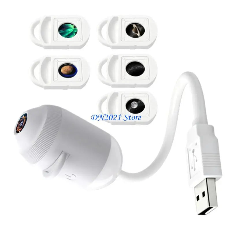 F3KE Portable USB Star Projector Light 360 Degree Rotating Head For Car Bedroom Camping Party Decoration