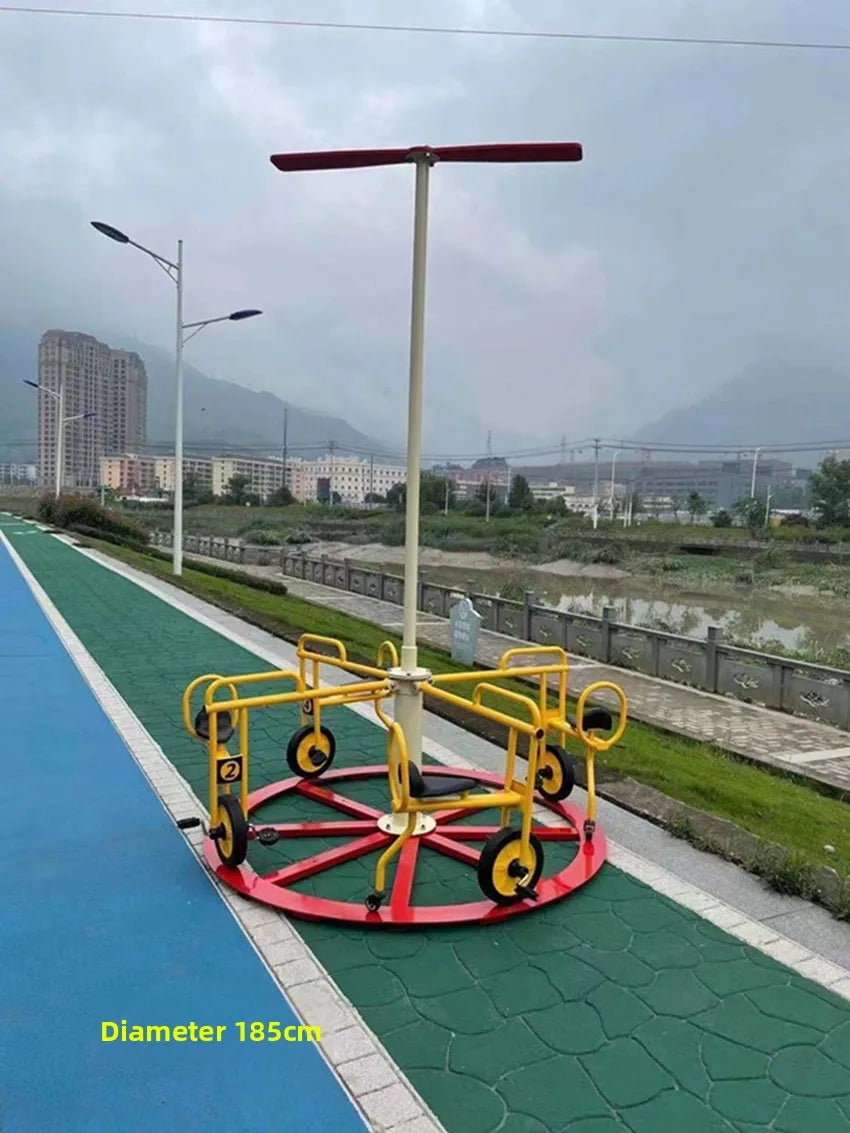 Children's track rotating car Kindergarten rotating car Bicycle Amusement park Multi-person car Special for preschool education