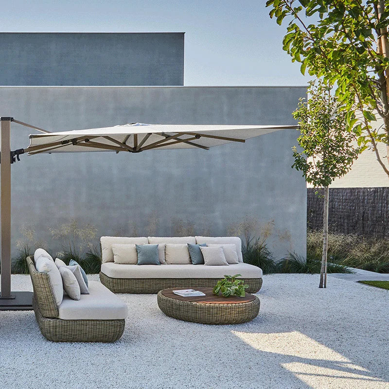 #Outdoor sofa, balcony, courtyard, outdoor sunroom, villa, waterproof and sun protection combination, rattan furniture