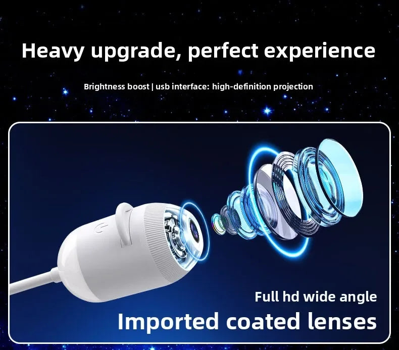 USB Star Projector Night Light Romantic Nebula Atmosphere Lamp for Car Interior Home Bedroom Decor USB Charging