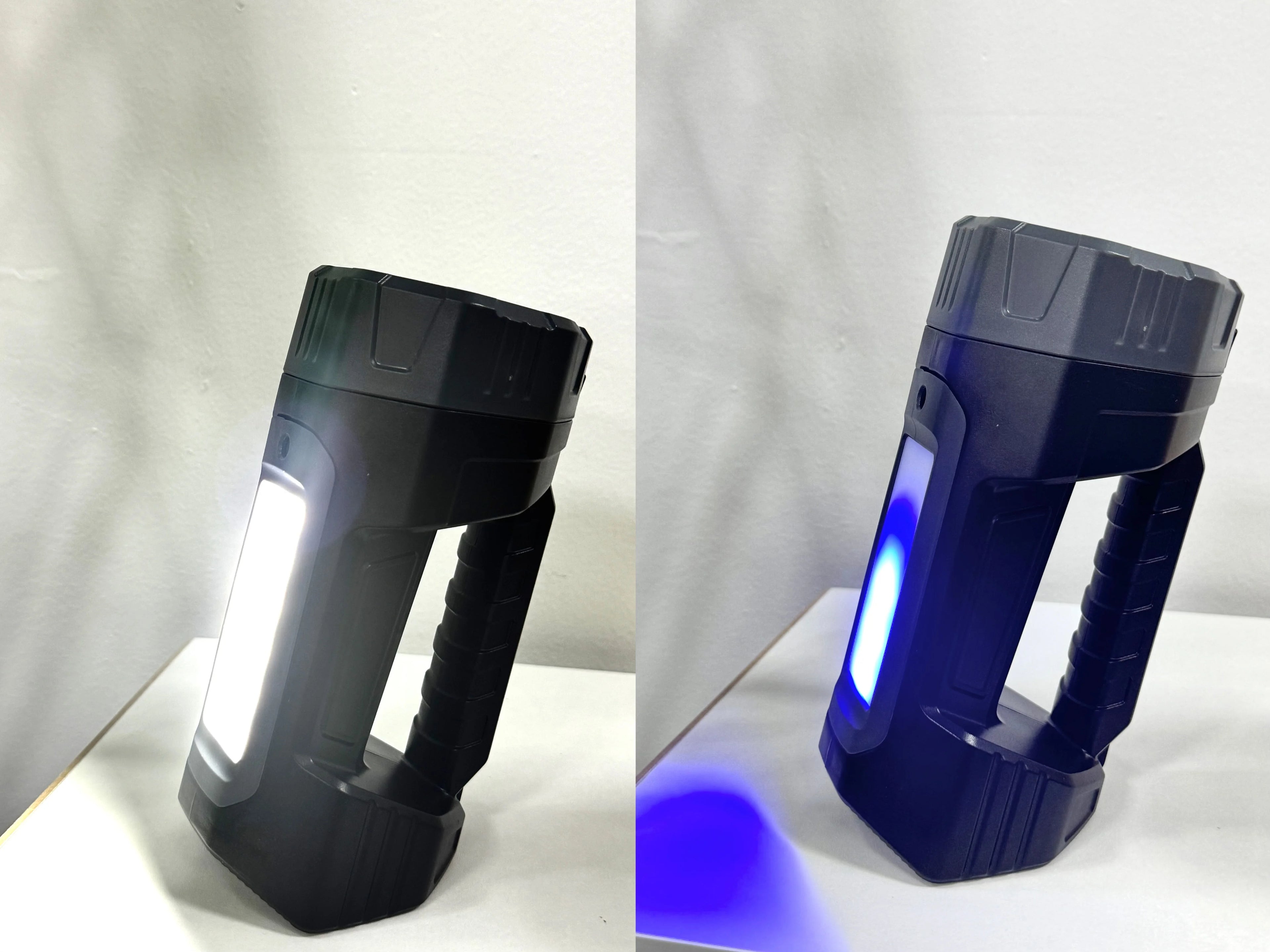 Solar LED Flashlight With COB Side Light Rechargeable Portable Handheld Flashlight Multifunction Outdoor Camping Fishing Lights
