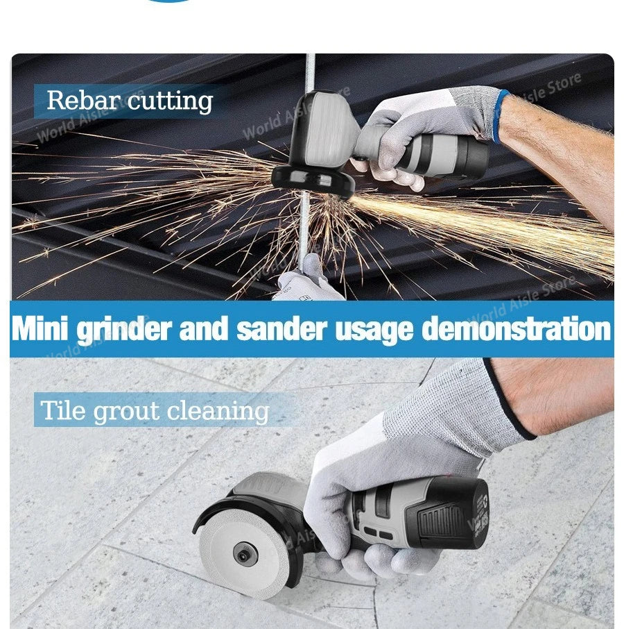 16.8V Cordless Electric Angle Grinder Lithium Battery Polishing Grinding Machine Diamond Power Grinder  One Battery