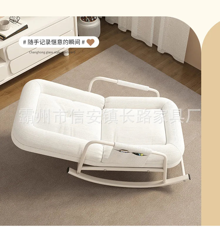 Lazy sofa balcony leisure living room light luxury single rocking chair recliner adult household human kennel