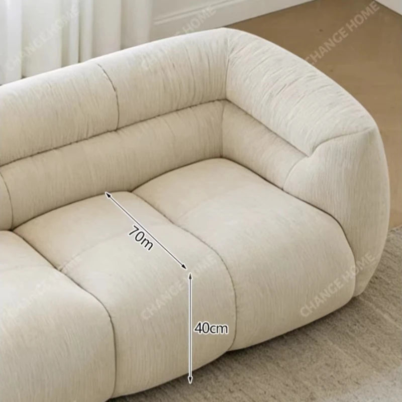 Chenille Fabric Sofa Modern Fashion Minimalist Lounge Couch Luxury Modern Full Size Frame Hotel Couch Furniture Living Room