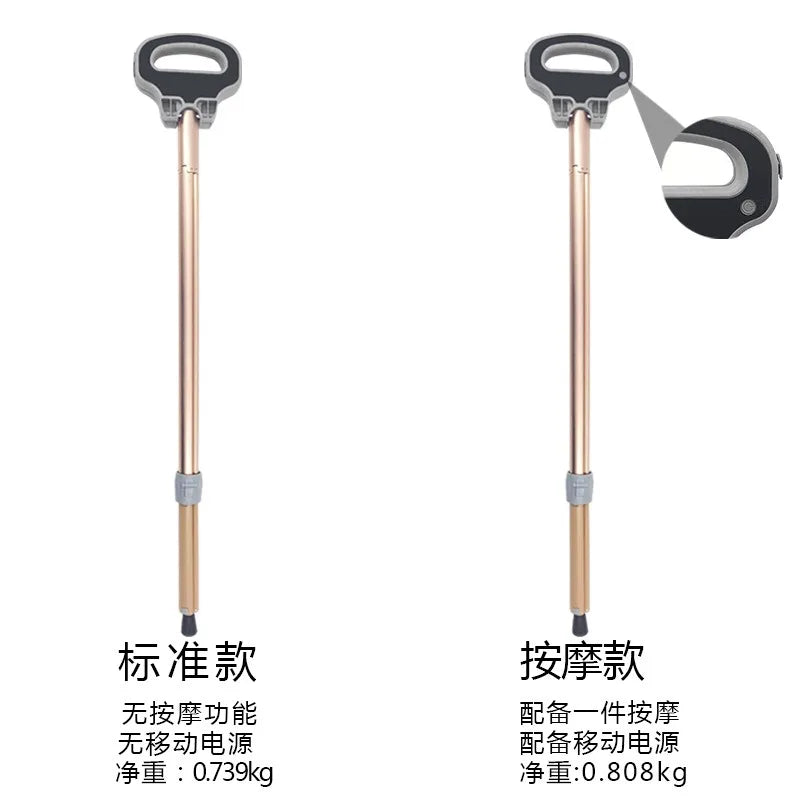 Multifunctional Hiking Pole Outdoor Portable Massage Three-legged Stool Hiking Cane Cane Stool