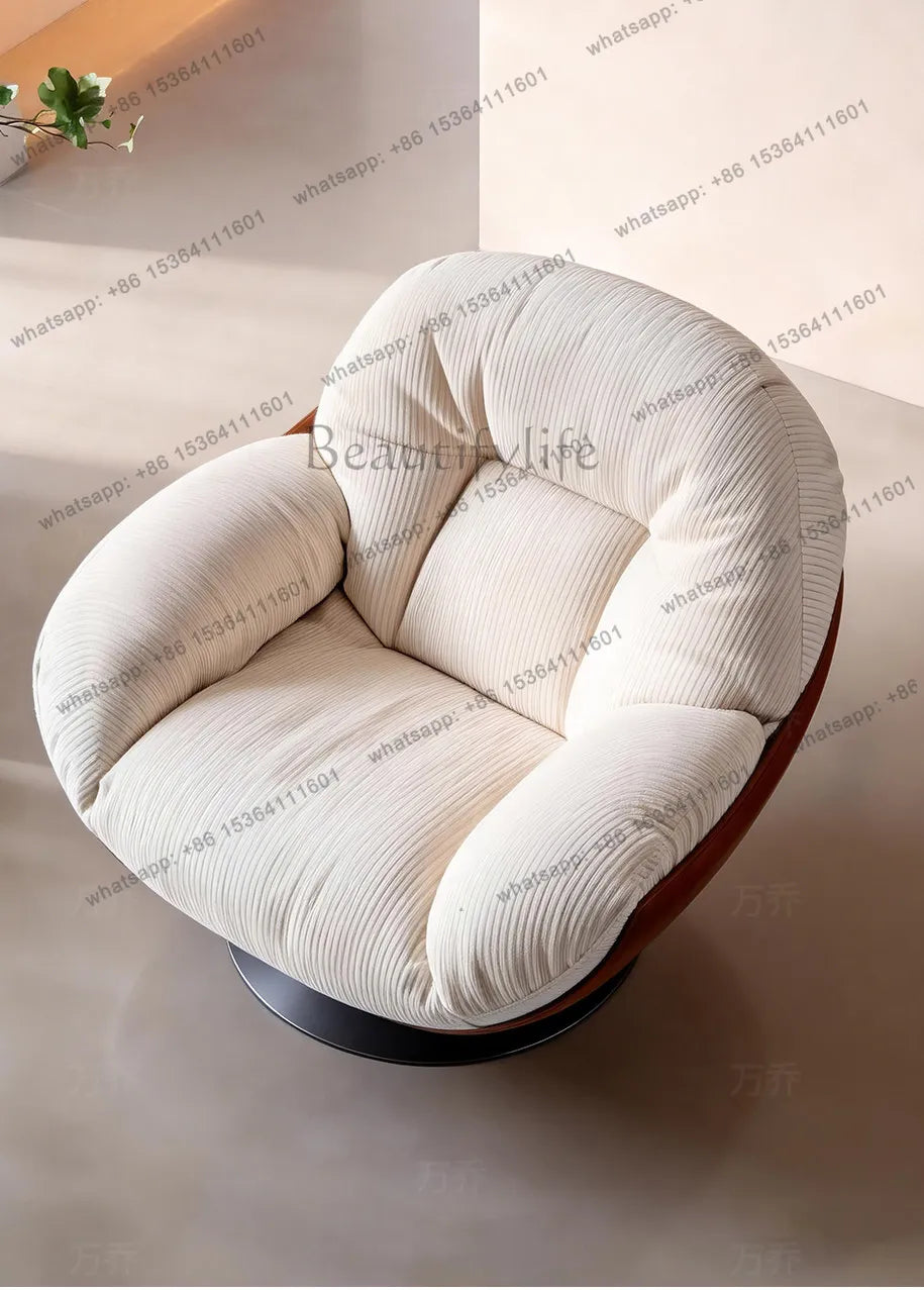 XX Medieval Sofa Chair Living Room Balcony Household Light Luxury High-end Nest Chair Fabric Single Rotation