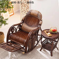 natural true rattan rocking chair recliner sofa single balcony home leisure retro cushion living room