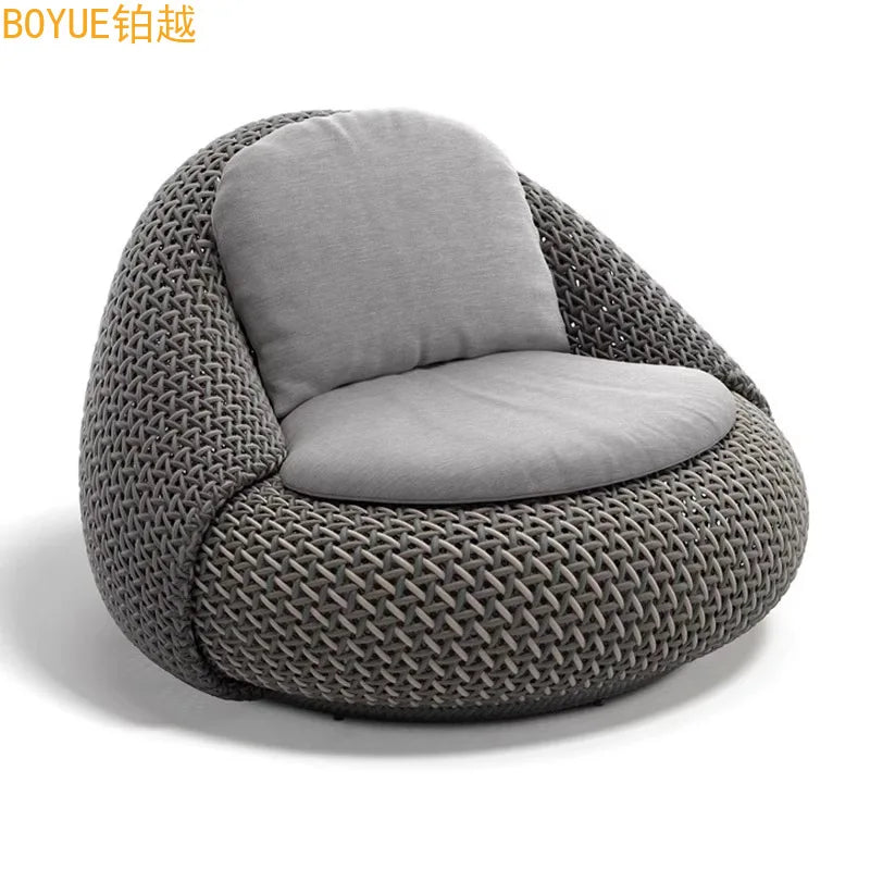 Outdoor rattan sofa B & B terrace balcony rain and sun protection coffee table combination villa garden furniture outdoor