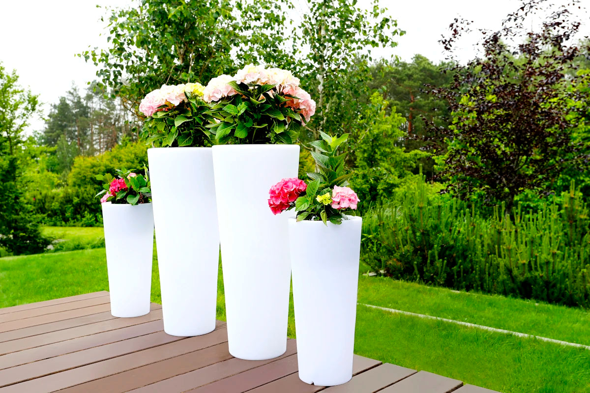 Outdoor waterproof luminous flower pot, household remote control luminous