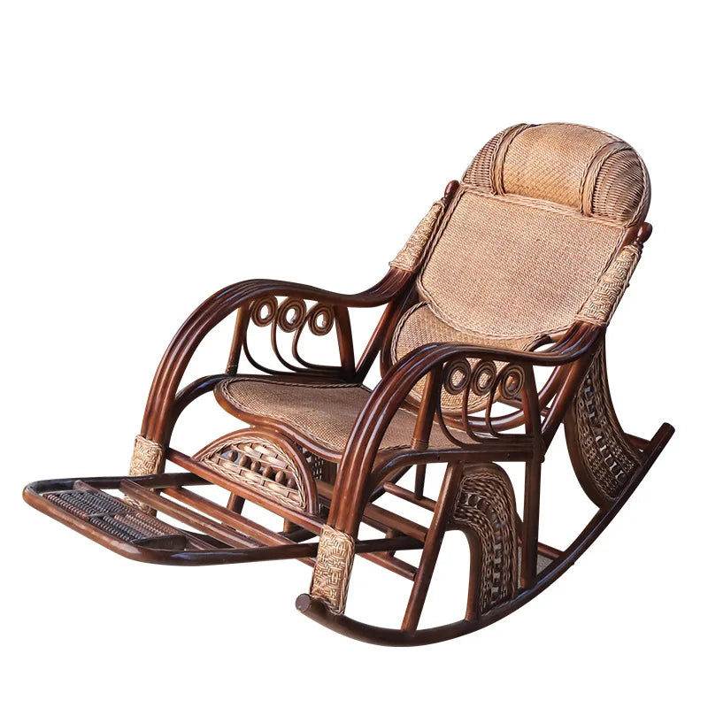 New Chinese rattan chair happy chair factory courtyard elderly rattan sofa
