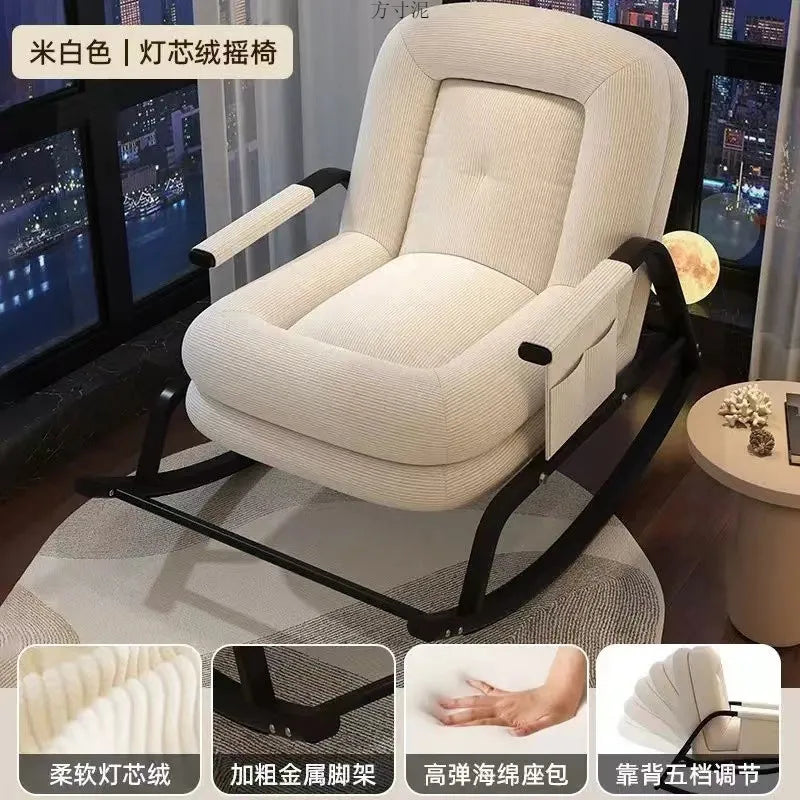 AOLIVIYA Casual Foldable Reclining Lounge Chair For Living Room Office Relaxation With Adjustable Back B369258
