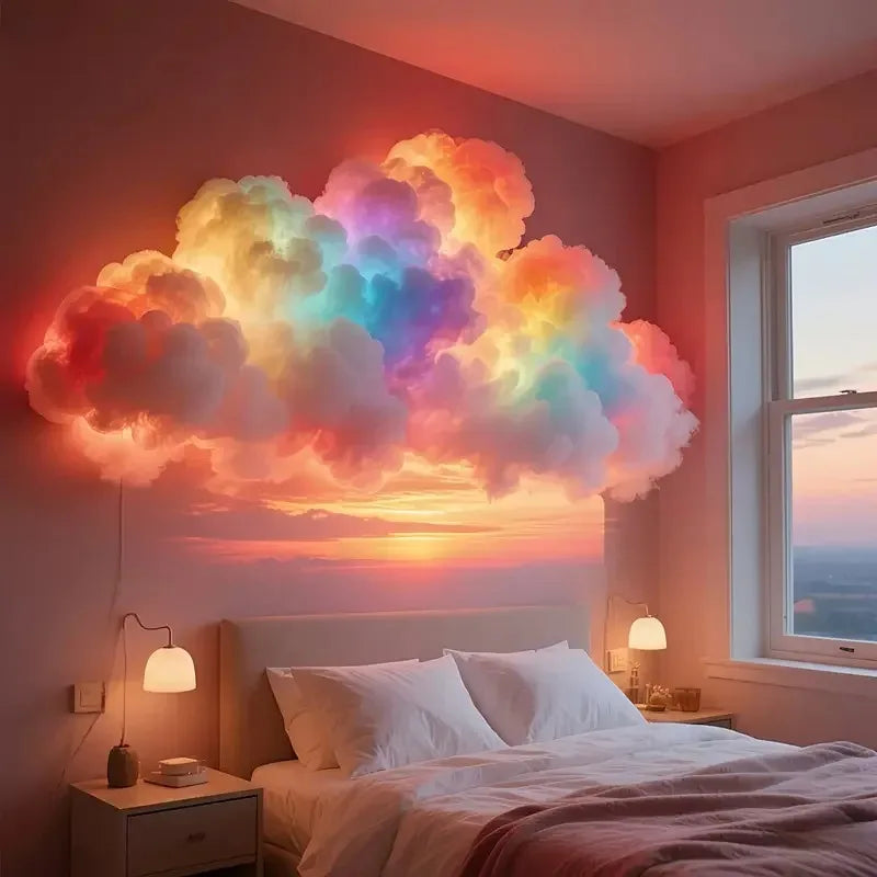 RGB Cloud Light LED Hanging Lamp APP Remote Control Music Atmosphere Light for Bedroom Party