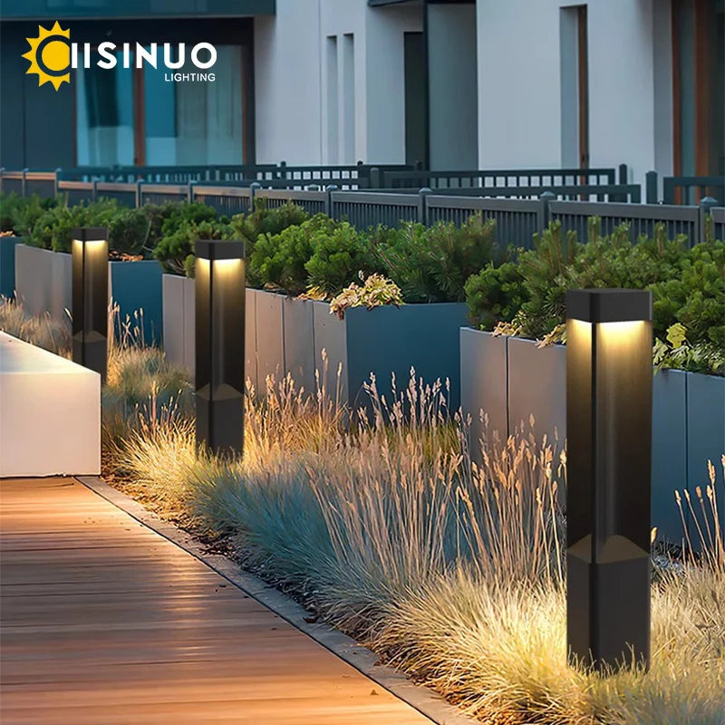 LED Lawn Lights Modern Waterproof Outdoor Garden Lamp Stainless steel Landscape Lighting for Yard Pathway Patio Villa Park Decor
