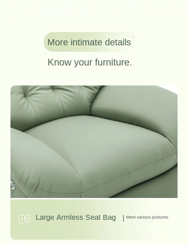 Single Sofa Rocking Chair-Modern Simplicity Design Multifunctional Lying Sleeping Electric Fabric Chair Recliner Sofa