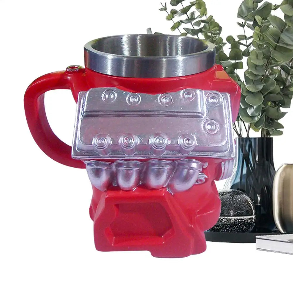 300ML V8 Engine Coffee Mug Milk Cup Art Decoration Mug For Men Car Enthusiasts Lover Mechanics Kitchen Office Home Travel Coffee