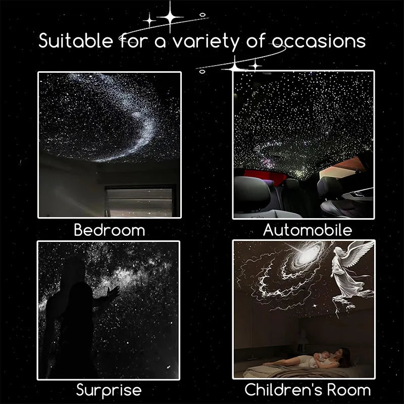 Smart Dynamic 5d Holographic Night Light Projector Galaxy Star Ocean Projector 360° Rotate Usb Dome Light For Bedroom Car Decor