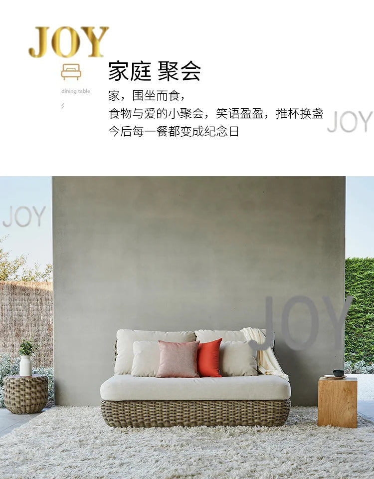 #Outdoor sofa, balcony, courtyard, outdoor sunroom, villa, waterproof and sun protection combination, rattan furniture