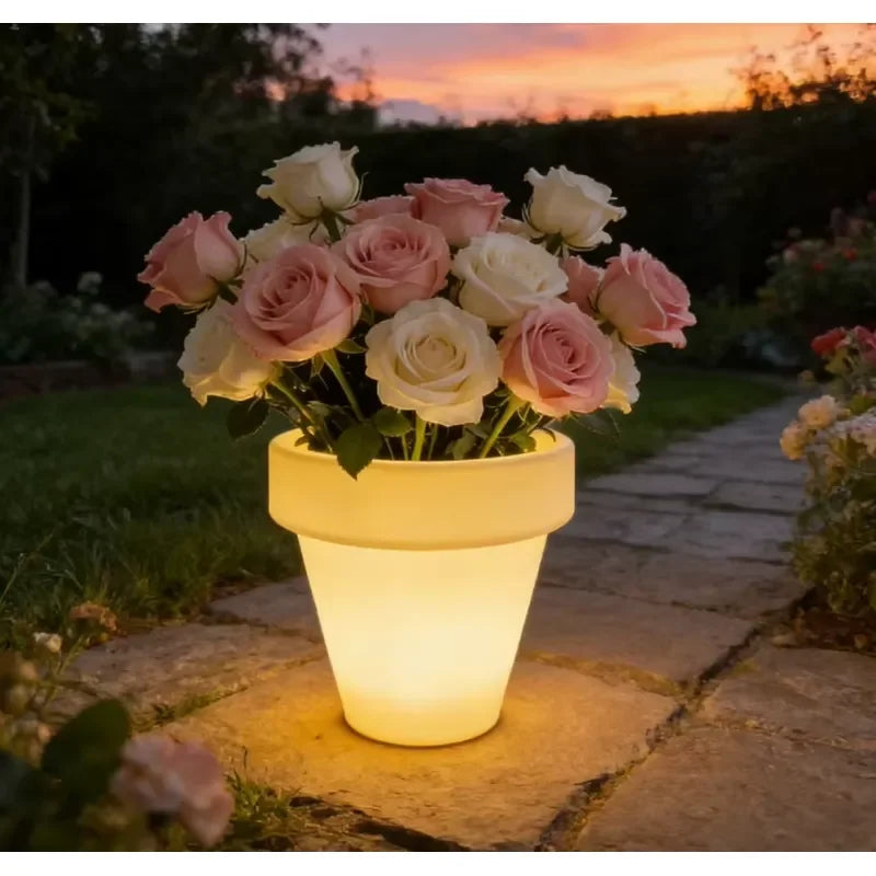 IP68 Waterproof Eco-Friendly Home Remote Control LED Garden Plant Containers Cool Flower Pots & Planters