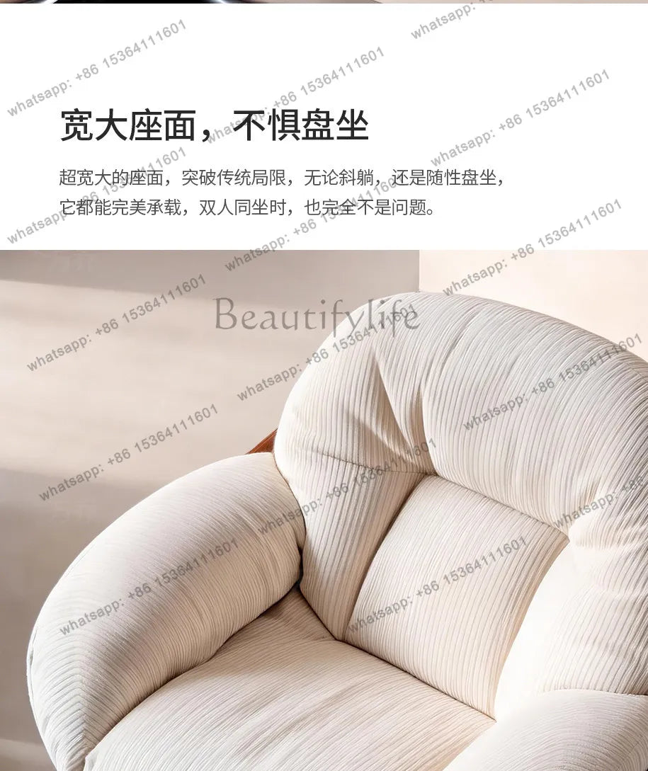XX Medieval Sofa Chair Living Room Balcony Household Light Luxury High-end Nest Chair Fabric Single Rotation