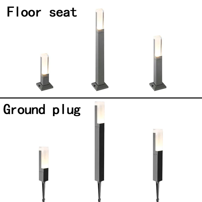 Outdoor Waterproof IP65 10W LED Lawn Lamp New Style Aluminum Pillar Garden Path Square Landscape Lawn Lights AC85-265Pillar Lamp